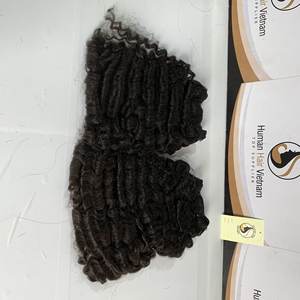 Hot Sale Virgin <b>Hair</b> Extensions Seamless Weft Visible 100% Human <b>Hair</b> Double Drawn Virgin <b>Curly</b> Weft <b>Hair</b> Bundles - Product Image 2