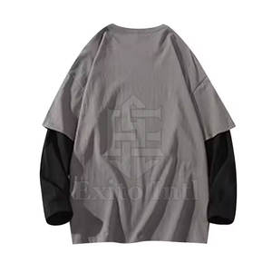 2024เสื้อเจอร์ซีย์แขนสองชั้นสำหรับผู้ชายผ้าฝ้ายระบายอากาศได้ดีผลิตตามสั่ง - Product Image 2