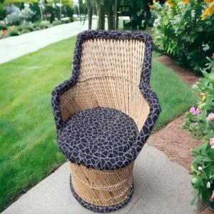 Silla de caña de bambú natural elegante y moderna respetuosa con el medio ambiente para interior y exterior, para comedor en la sala de estar, Patio, jardín, áreas de restaurante - Product Image 4