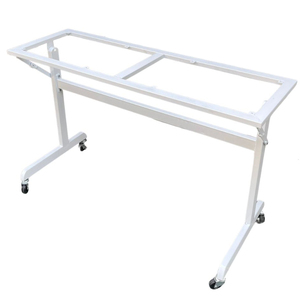CHB68047 White <b>Folding</b> <b>Table</b> <b>Legs</b> with Caster Wheels - Product Image 1
