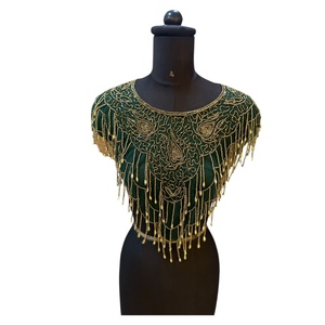 Cape brodée de créateur vert émeraude 2025 100% coton pour femmes Mode Disponible en gros pour l'exportation - Product Image 1