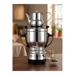 Samovar électrique en acier inoxydable de 2200 W, 3 litres, avec thermostat réglable, pour le thé et le café - Product Image 3