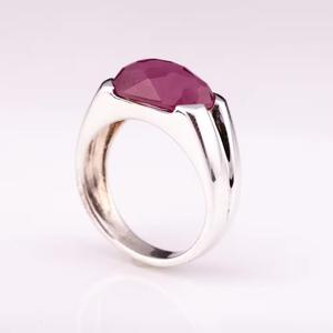 2024 Marzo Expo Plata 925 Anillo Crepúsculo Rubí Rodio Plateado Piedra preciosa natural con perla Diseños DE BODA Precio de fábrica Tailandia - Product Image 2