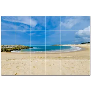 Carreau de Céramique Mural de Plage PT500048 72 "W X 48" H Lot de 24 Carreaux Muraux 12x12 - Product Image 1