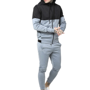 Conjunto Deportivo de Invierno para Hombre, Mezcla de Algodón Grueso, con Sudadera con Cremallera y Pantalones Deportivos Ajustados, Etiqueta Privada Personalizada, Venta al Por Mayor - Product Image 6