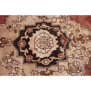 Turkish 3.3x10.2 ft Rug, <b>Runner</b> Vintage Rug, <b>Red</b> Striped Wool Rug - Product Image 4