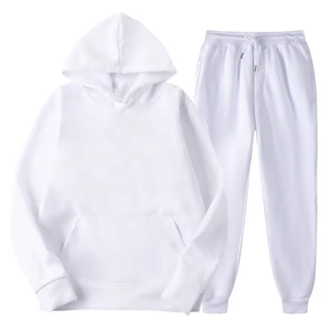 ผลิตชุดเซ็ตเสื้อฮู้ดดี้และกางเกงขายาวผ้าหนาแบบสั่งทำพิเศษ ชุดออกกำลังกายแบบมีฮู้ดขนาดใหญ่พิเศษสำหรับผู้ชาย - Product Image 1