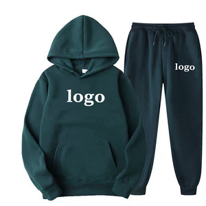 Survêtement sweat-shirt à capuche personnalisé pour hommes costume deux pièces en tissu tricoté respirant fabricant OEM ensemble de jogging décontracté - Product Image 1