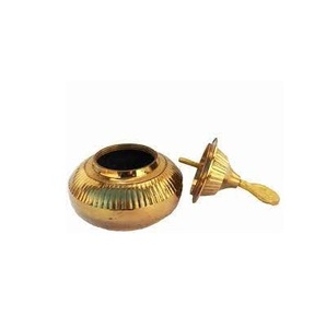 Caja de latón elegante Kumkum Sindoor con palo Sindur Dibbi Dani para decoración del hogar y la boda Logotipo personalizado más vendido al por mayor - Product Image 2