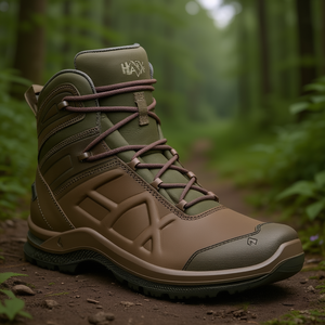 Chaussures de randonnée HAIX BE Nature GTX Mid, taille 8 (42), marron/vert, cuir - Product Image 3