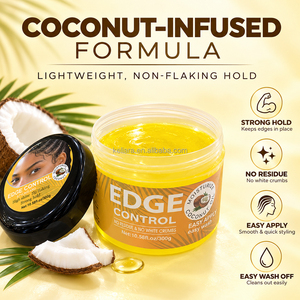 Gel Fijador de Cabello con Aceite de Coco al por Mayor, 300g, Fijación Fuerte, No Grasoso, Suaviza las Puntas, Marca Privada, Suministros de Belleza - Product Image 2