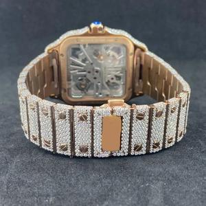 Montre Moissanite Transparente à Cadran Squelette - Montre Diamantée à Face Ouverte, Montre Unique à Cadran Visible d'un Fournisseur Indien de Confiance - Product Image 4