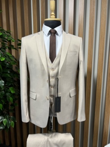 Luxury Elite elegant Custom Made Men Elite Suit <b>Viscose</b> And <b>Polyester</b> Woven <b>Fabric</b> Wedding Groom's & Business Suit For Men - Product Image 6