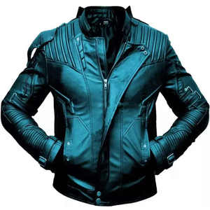 Veste d'hiver personnalisée pour hommes en cuir véritable marron foncé avec fermeture à glissière Vestes en cuir originales - Product Image 5
