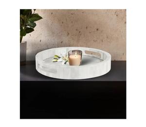 Bandeja de servir con incrustaciones de hueso para decoración del hogar, cocina, sala de estar, almacenamiento de muebles, bandeja para servir frutas secas al mejor precio - Product Image 6