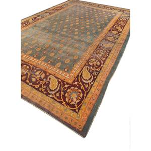 Tapis en laine noués à la main Aalam, style Kilim rouge et orange, 9x12, motif abstrait rectangulaire pour entrée de maison, salon - Pae-6311 - Product Image 2