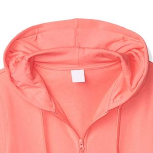 Sweat à capuche personnalisé pour femmes |   Sweat-shirts à capuche en molleton de coton pour femmes avec fermeture éclair |   Prix de gros OEM, Commandes en gros, Faible MOQ, Sweats à capuche - Product Image 4