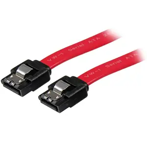 Supports full SATA 3.0 6Gbps bandwidth 12in Latching SATA Cable