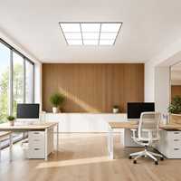 Plafonnier rectangulaire moderne à grille pour bureaux et ateliers