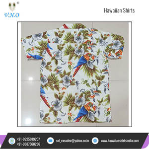 Camisas hawaianas de algodón con estampado de cereza y loro para hombre, ropa de fiesta de la mejor calidad para verano, venta al por mayor - Product Image 3