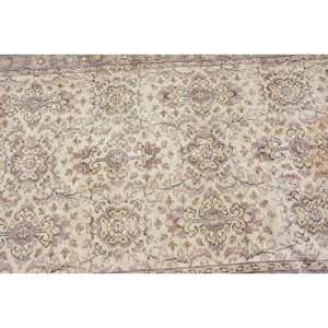 Classic Beige Brown Vintage Turkish Rug 3.8 X 6.6 ft Patchwork Design Wool Latex for Living Teenagers Bedside Hallway Rectangle - Product Image 5