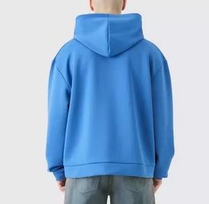 Sweat à capuche personnalisé surdimensionné lourd 100% coton pour hommes nouveau sweat à capuche bleu premium impression de haute qualité service oem offre de gros tendance 2024 - Product Image 5