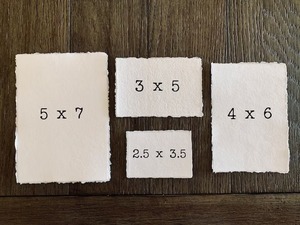 5x7" BLUSH pink 150gsm Handmade Deckled Edge Cotton Rag Paper Deckle - Product Image 4