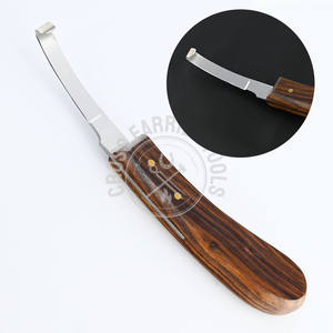 Outil maréchal-ferrant le plus vendu Couteau à sabot en acier inoxydable à lame étroite simple classique avec manche en bois Tondeuse à sabot droit - Product Image 1