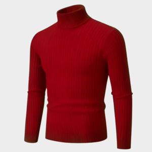 Casual Men's <b>Turtleneck</b> Knitted High Collar Pullover <b>Sweater</b> Winter O-Neck Long Sleeves Breathable Anti-Shrink Pattern Decorated - Product Image 3