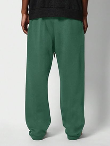 Pantalon évasé pour homme, tissu extensible, pantalon de compression pour la course à pied, vêtements d'hiver, design tendance, pantalon à patchwork - Product Image 5