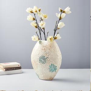 Florero de arcilla antiguo, florero de cerámica hecho a mano indio, decoración del hogar, oficina y Hotel, diseño moderno, elegante cerámica al por mayor - Product Image 6