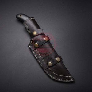 COUTEAU TRACKER DAMAS FAIT MAIN PERSONNALISÉ AVEC GAINE EN CUIR Couteaux Damas - Product Image 6