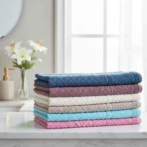 Serviette de bain et de visage en coton turc jacquard 100 % de la marque MYT-EX, motif moderne, 450 GSM, super absorbante, logo personnalisé, vente en gros - Product Image 4