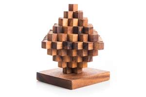 Handcrafted <b>Wooden</b> Interlocking <b>Puzzle</b> Sculpture <b>For</b> Brain Training Home Decor And Creative Table Display - Product Image 4