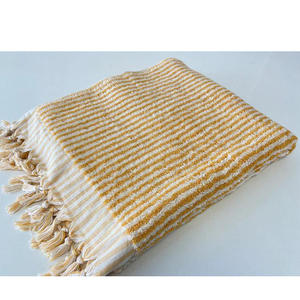 Stripe Printed Organic 100% Turkish Handloomed Cotton Peshtemal <b>Hammam</b> Bath <b>Towel</b> 90x180cm 900gr Multi-purpose - Product Image 1