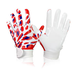 Guantes de receptor de fútbol de dedo completo OEM Impresión de silicona antideslizante para Pakistán Directo de fábrica - Product Image 1