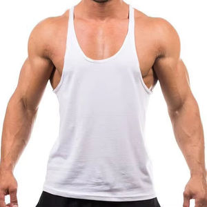 Logo personnalisé de haute qualité gilet de gymnastique musculation sans manches entraînement Fitness hommes chemise de fitness Singulet maillot de corps T-shirt pour hommes - Product Image 1