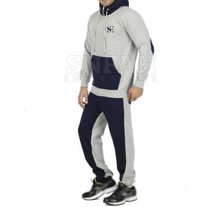 Survêtement de sport en molleton respirant 100% coton personnalisable de haute qualité pour hommes, jogging, vêtements de sport d'hiver 2 pièces - Product Image 1