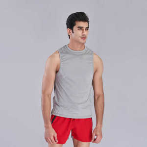 Camiseta sin mangas sencilla de color sólido para hombre, ropa de entrenamiento, entrenamiento de gimnasio, camisetas sin mangas hechas de alta calidad para hombre - Product Image 1