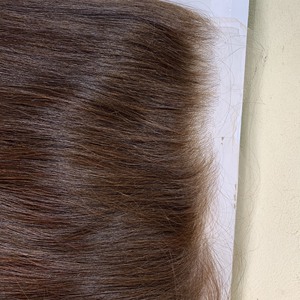 Cheveux vierges avec dentelle frontale 13x6, origine suisse HD, boucles articulées, cuticules, couleur brune, cheveux bruts - Product Image 5