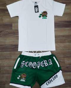 2022 conjunto de pantalones cortos deportivos para hombre con logotipo personalizado, chándal transpirable bordado con estilo para el verano - Product Image 4