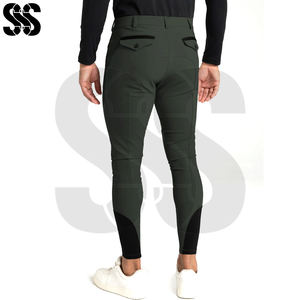 Pantalones de Montar para Hombre, Cómodos y Elásticos, Duraderos, para Deportes Ecuestres, Entrenamiento, con Cierre de Botón y Cremallera Personalizable - Product Image 2
