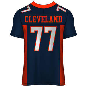 Maillots de football américain personnalisés en gros, respirants, en maille cousue, grande taille, uniformes de rugby, impression numérique, tenues d'équipe - Product Image 5