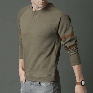 Basics 100% coton lourd peigné pull surdimensionné Logo personnalisé conception vierge respirant col rond hommes respectueux de l'environnement - Product Image 2
