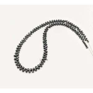Perles de diamant noir foncé scintillant 100% naturelles de qualité supérieure AAA+ en vrac, 3-3,8 mm pour la fabrication de colliers - Product Image 2