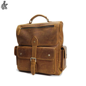 Directo de fábrica Retro Hombres Mochila Mejor Calidad Real Cuero Al Por Mayor Precio Barato - Product Image 3