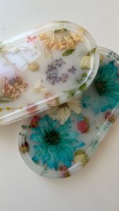 Bandeja de servicio de epoxi de resina hecha a mano de JARDÍN, elementos esenciales de cocina únicos para el hogar, restaurante, Hotel, servicio decorativo Tra - Product Image 2