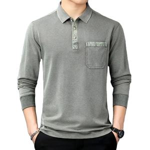 เสื้อเชิ้ตผู้ชายสไตล์ลำลองธุรกิจ ระบายอากาศได้ดี เป็นมิตรกับสิ่งแวดล้อม สำหรับฤดูใบไม้ผลิและฤดูใบไม้ร่วง ดีไซน์ใหม่ ปกตั้ง กระดุมติด กระเป๋า  สตรีทแวร์ แฟชั่น สำหรับใส่ทำงาน - Product Image 2