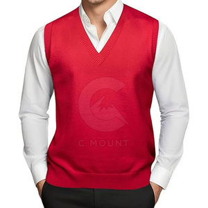 Street Wear tricoté hommes chandails sans manches respirant vente chaude tricoté léger chandails sans manches tricotés - Product Image 1