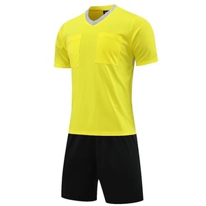 Ensemble de maillots de football pour hommes, col en V, uniforme d'arbitre de football, manches courtes, chemises et shorts pour juges - Product Image 1